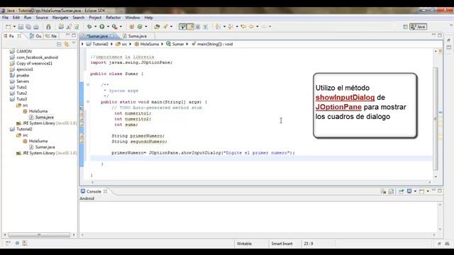 1.2 Java Suma utilizando JOptionPane смотреть онлайн