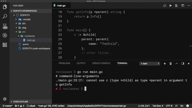 Applied Go Quick Bits 004: Go has no classes смотреть онлайн