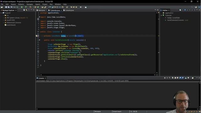 JavaFX application 6 Local Date in calendar смотреть онлайн