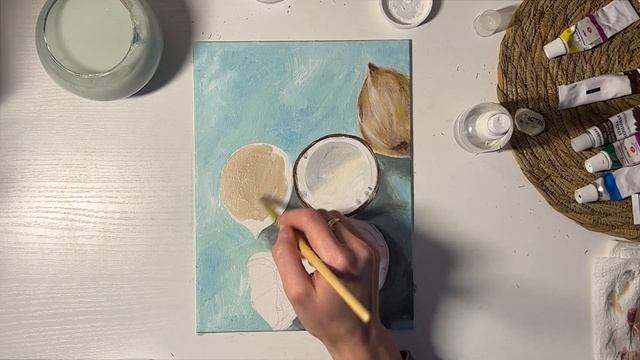 Рисуем акриловыми красками: кокосы ? смотреть онлайн