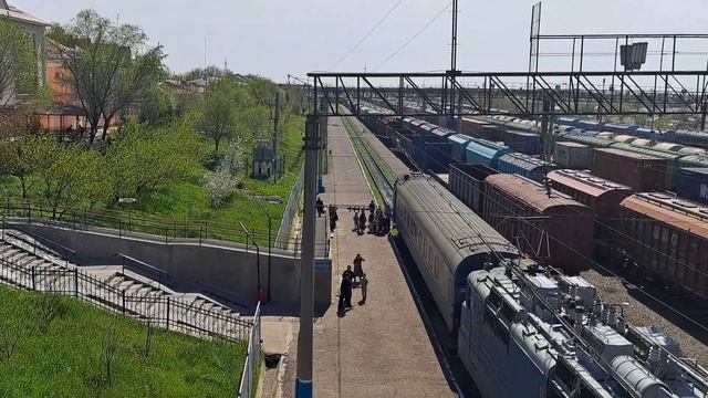 25.03.2023 Сарыағаш вокзал. Қазақстан темір жолы. смотреть онлайн