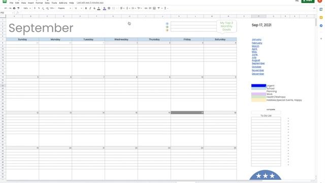 Monthly Calendar Google Sheets Walk through смотреть онлайн