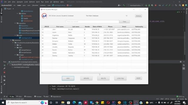 A simple database application in JavaFX смотреть онлайн