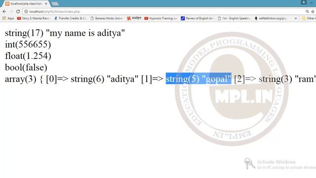 php tutorial core PHP in hindi Part 2 DataTypes(String Integer Float Boolean Array Object NULL) смотреть онлайн
