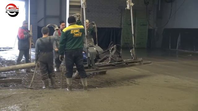 Применение бетоноукладчика при устройстве полов Логистического комплекса ООО 