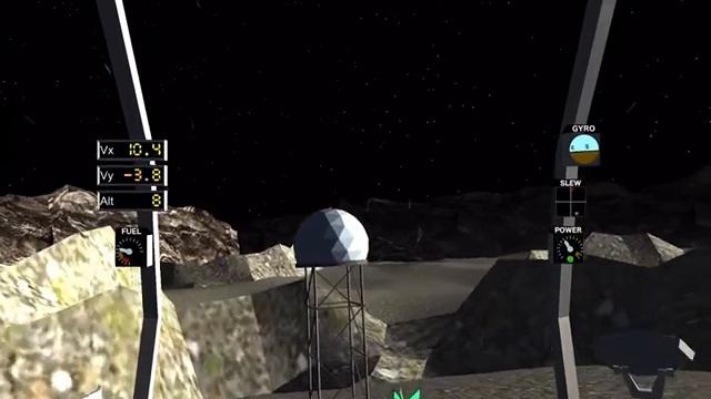 Jetpack Kurt Space Flight - Lunar Lander level - 10 bases смотреть онлайн
