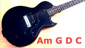 Beginner guitar backing track Rock n roll from A minor 180 bpm