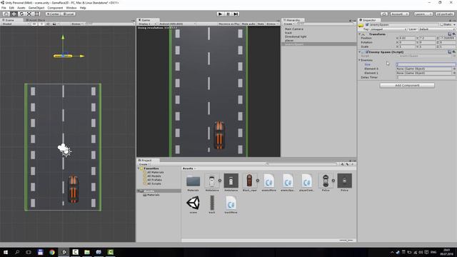 Простые Автогонок в Unity 5 | #03 смотреть онлайн