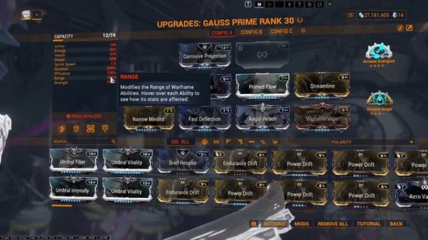 Warframe | Gauss prime unlimited shield build