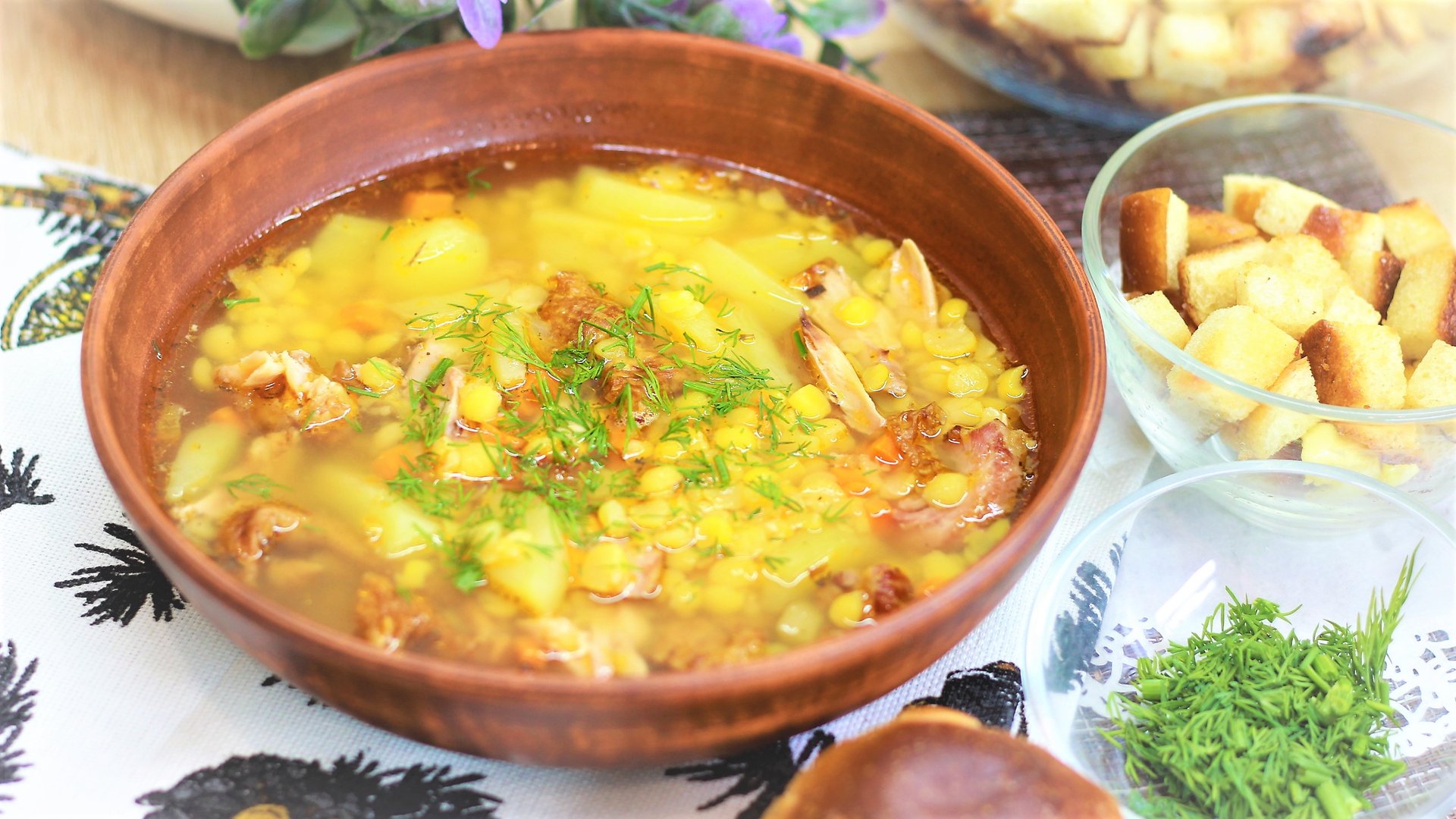 Гороховый суп с копченостями?Приятного просмотра. смотреть онлайн