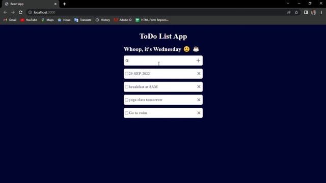 TODO App using React.js . смотреть онлайн