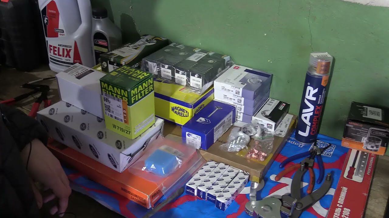 Выкладка запчастей. Подготовка к ремонту двигателя. Ford Focus 1 Duratec Rocam