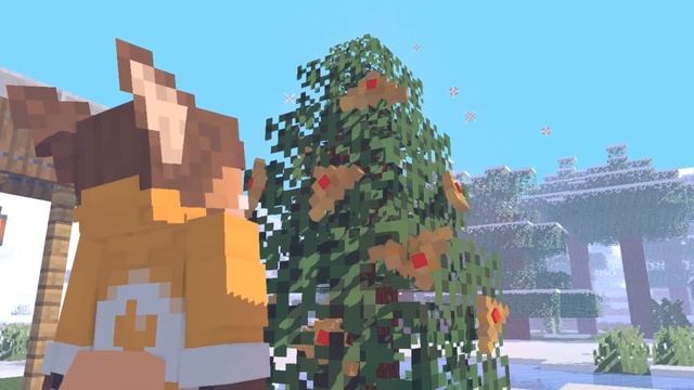 Новогодняя Ёлка. Новогодняя Майнкрафт Анимация. #Minecraft #MinecraftAnimation #Майнкарфт