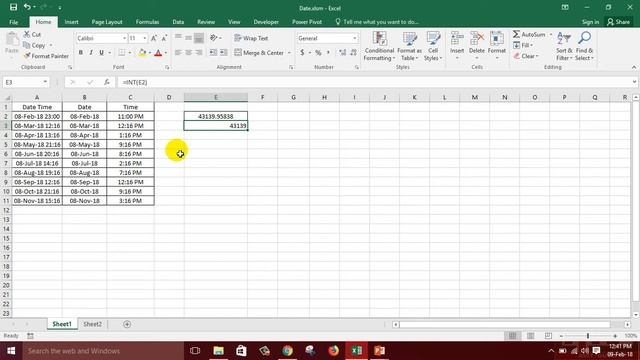 HOW TO SPLIT DATE AND TIME FROM A CELL TO TWO SEPARATED CELLS IN EXCEL смотреть онлайн
