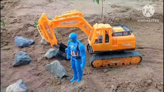 Jcb Loading Tractor Video | Tractor Crew Fill Stone | Auto Rickshaw And Dumper Truck Toys