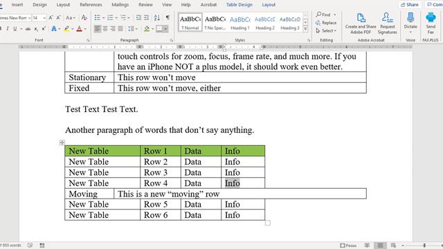 Moving Rows in a Word Table смотреть онлайн
