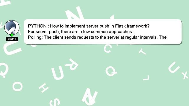 PYTHON : How to implement server push in Flask framework? смотреть онлайн