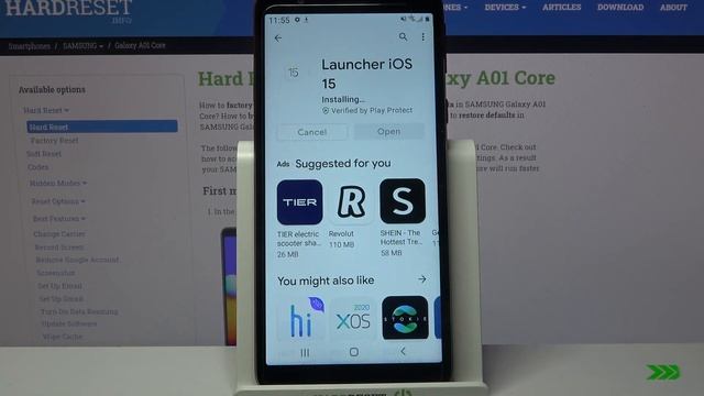 How to Get iOS Launcher on SAMSUNG Galaxy A01 Core – Apply iOS Layout смотреть онлайн