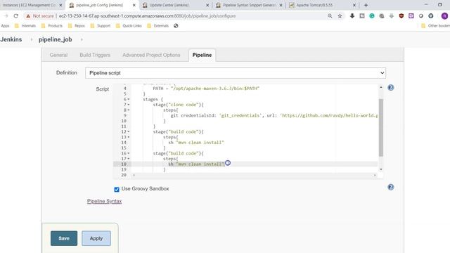 4. Jenkins Pipeline - Build and Deploy a war file on Tomcat Server | Pipeline script for CI/CD смотреть онлайн