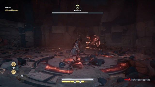 Fighting the minotaur! Assassins Creed Odysses смотреть онлайн