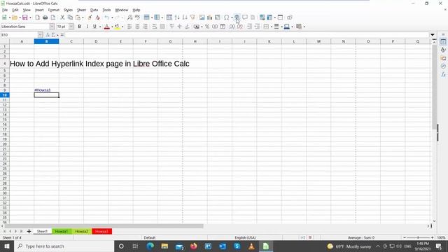 How to Add Hyperlink Index Page in Libre Office Calc смотреть онлайн