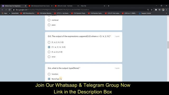 Python Programming Free quiz Certification | Free Certificate | Free Courses With Certificate смотреть онлайн
