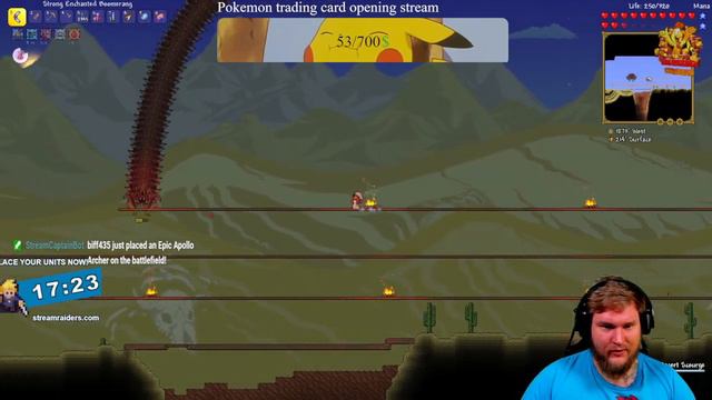 Mighty Desert Scourge battle in Calamity Terraria gameplay смотреть онлайн