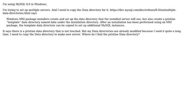Where is MySQL template directory for pristine Data? смотреть онлайн