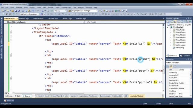ASP NET ListView | How to use EmptyDataTemplate in Listview part 8 смотреть онлайн