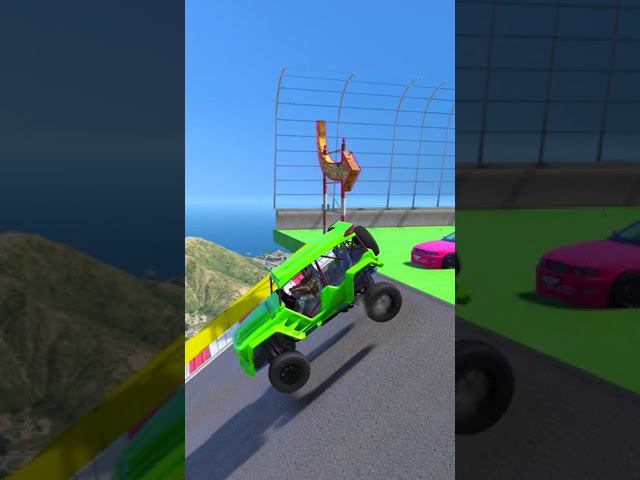 КАК ВЫСОКО В НЕБО УЛЕТИТ ЧИТ ТАЧКА С ОГРОМНОГО ТРАМПЛИНА? ПРЫЖКИ В ВЫСОТУ ГТА 5! #shorts смотреть онлайн