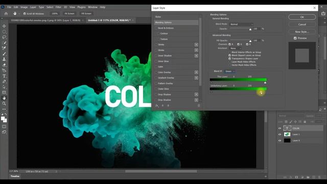 How do you create a blend text effect in Photoshop | Smoke Effect | Photoshop Tutorial смотреть онлайн