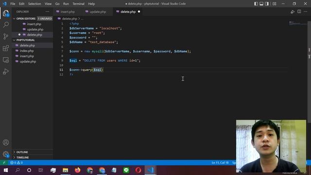 Delete Data into MySQL Database Using PHP смотреть онлайн