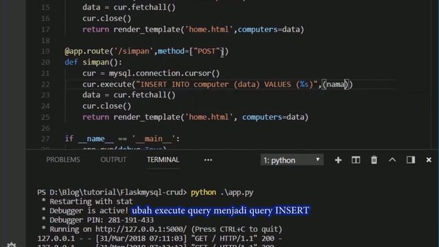 Python Flask MySQL Simple CRUD смотреть онлайн
