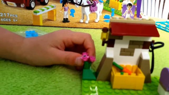 Распаковка и сборка набора Lego Friends, лего лошади и перевозки, обзор лего для девочек, смотреть онлайн