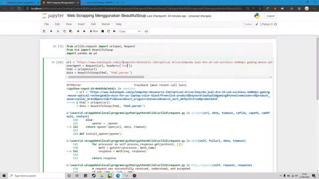 [Tutorial Ringkas] CARA MENGATASI HTTP ERROR 403 FORBIDDEN SAAT WEB SCRAPING PYTHON смотреть онлайн