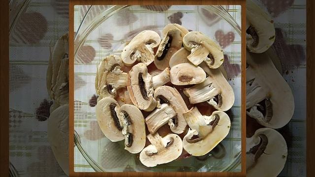 Куриное филе с грибной начинкой запечённое в фольге ??????