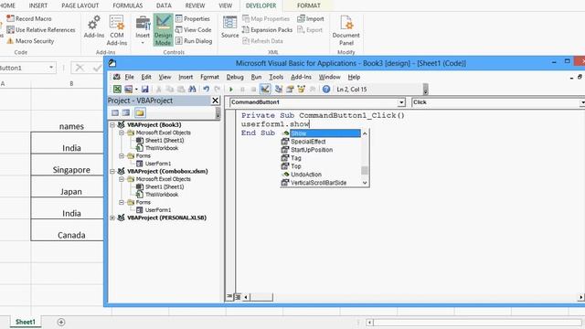 Excel VBA Combobox - Adding data to ComboBox and Transfer value from ComboBox to Sheet смотреть онлайн