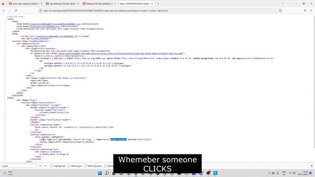PortSwigger Labs - Reflected XSS into attribute with angle brackets HTML-encoded смотреть онлайн