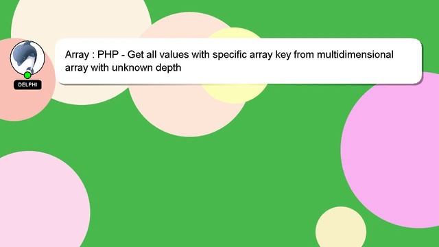 Array : PHP - Get all values with specific array key from multidimensional array with unknown depth смотреть онлайн