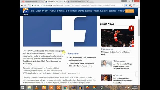 Facebook To Hire 3000 New Workers To Monitor Live Violence 2017 | (Urdu/Hindi) Youtube смотреть онлайн