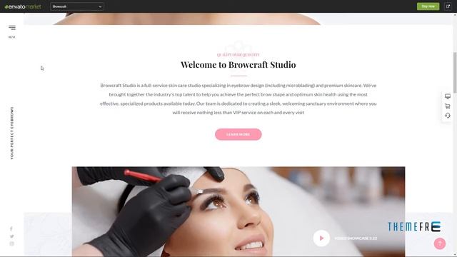 Browcraft - Microblading and Eyebrow Beauty Salon WordPress theme смотреть онлайн