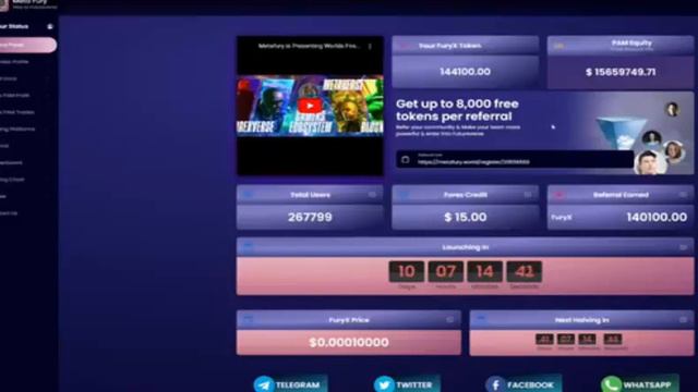 Бесплатные токены.Получите 4000 FuryX монет (6520$) смотреть онлайн