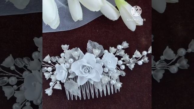 Свадебные украшения в прическу для невесты смотреть онлайн