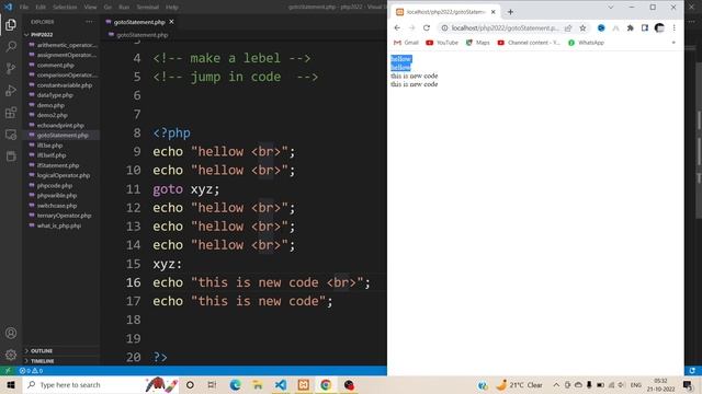 #17 How to use go to statement in php ? Use of go to statement in php смотреть онлайн