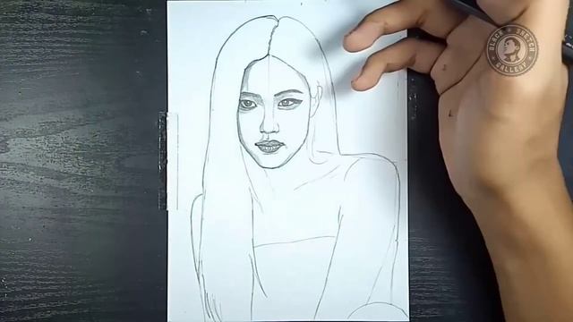 Blackpink Rose Drawing Step By Step - For Beginners