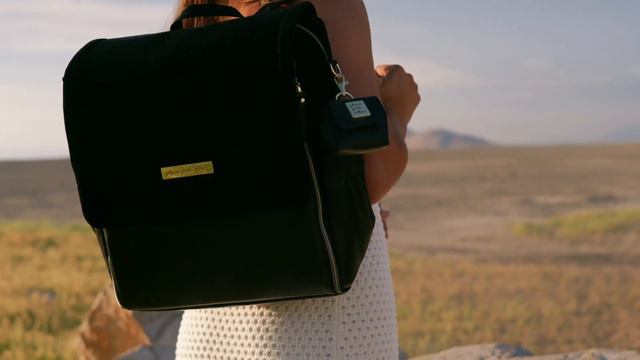 Petunia Pickle Bottom Fall 2022 Collection - Boxy Backpack In Twilight Black Micro Moment