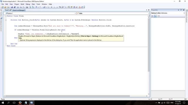 How to control Message Box (Yes, No, Retry, Cancel) - VB.Net смотреть онлайн