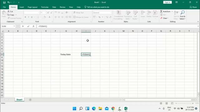 How to Insert Today Date and Time in MS Excel | Excel me Today Date Kaise Add Kare смотреть онлайн
