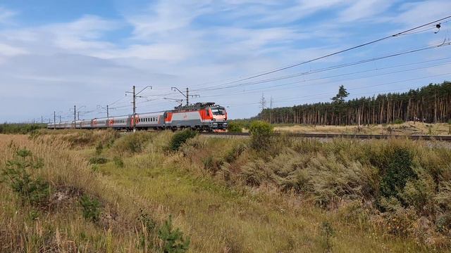 ЭП20-009 с поездом N-122 Москва-Пенза летит и бригада видит!