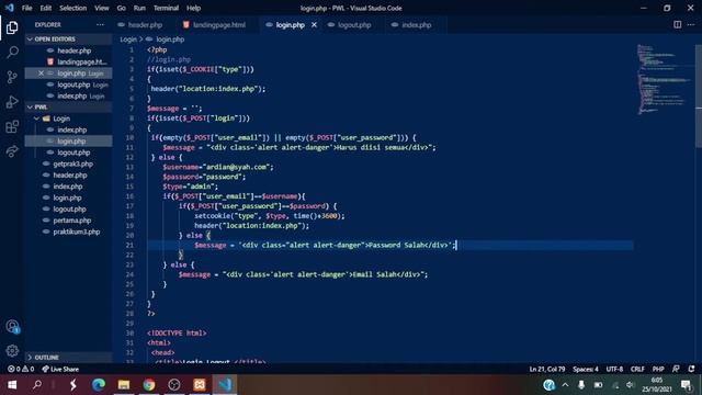 Pemrograman Dasar PHP : Penjelasan Session dan Cookie PHP смотреть онлайн